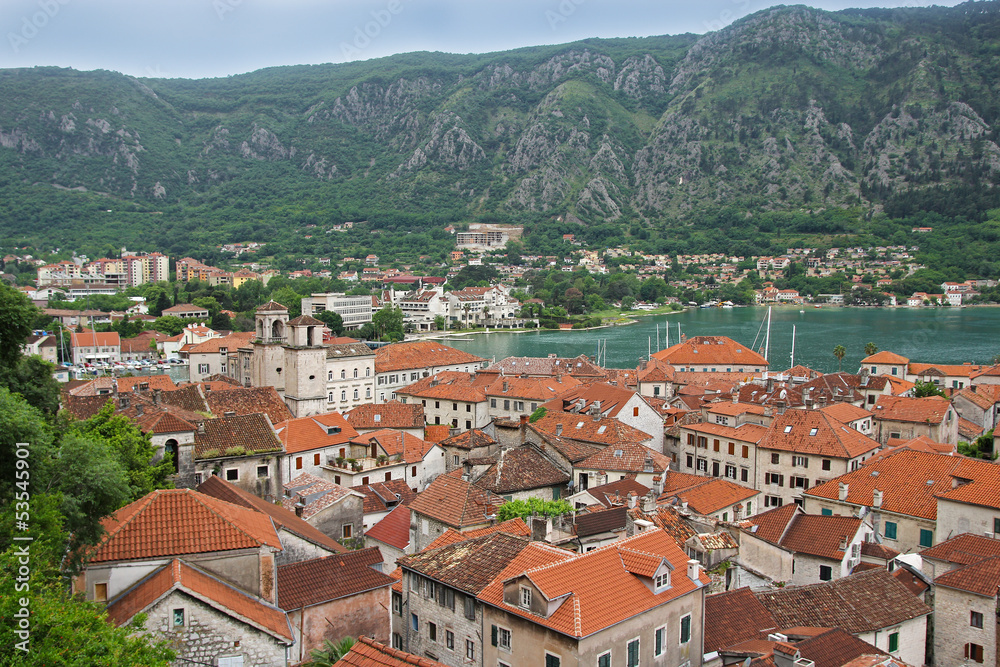 Kotor old town and Boka Kotorska bay, Montenegro