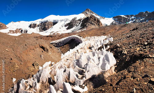 Obraz na płótnie Aconcagua summit panorama in Argentina, South America w salonie