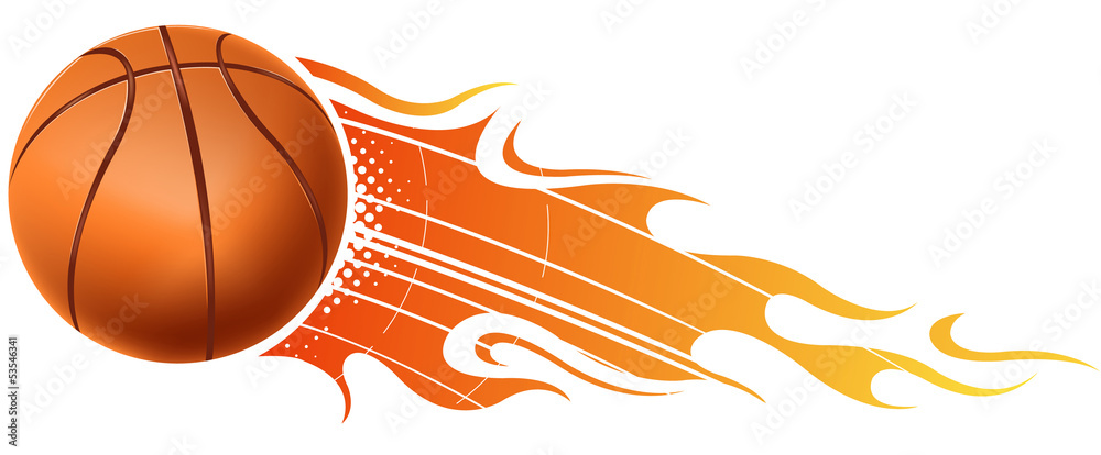 Fototapeta premium koszykówka ognia