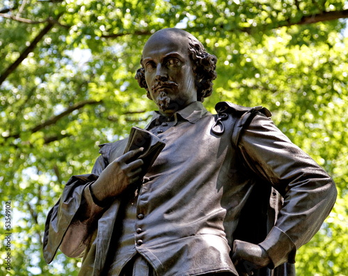 Obraz na plátně William Shakespeare, Central Park, New York