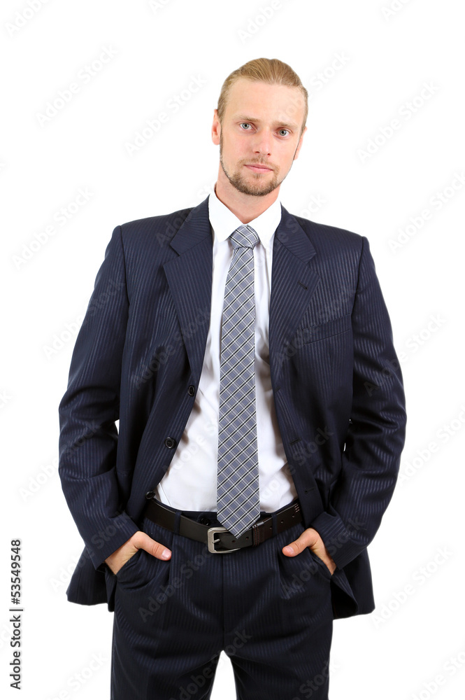 Young business man isolated on white Young business man isolated on white