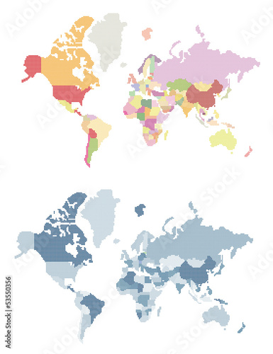 Fototapeta Naklejka Na Ścianę i Meble -  dotted world map