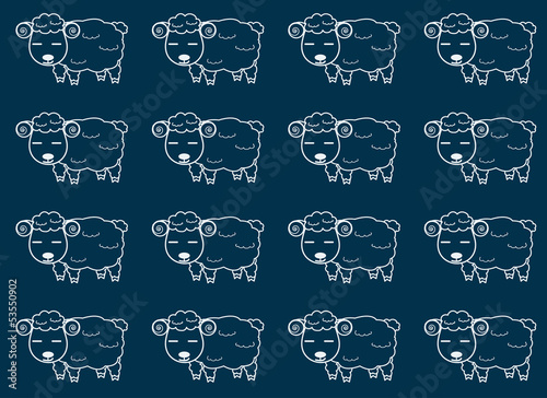 Sheep line pattern