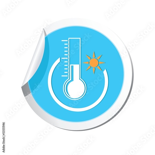 Weather forecast, thermometer icon