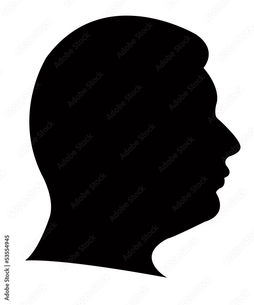 silhouette of a man head silhouette of a man head