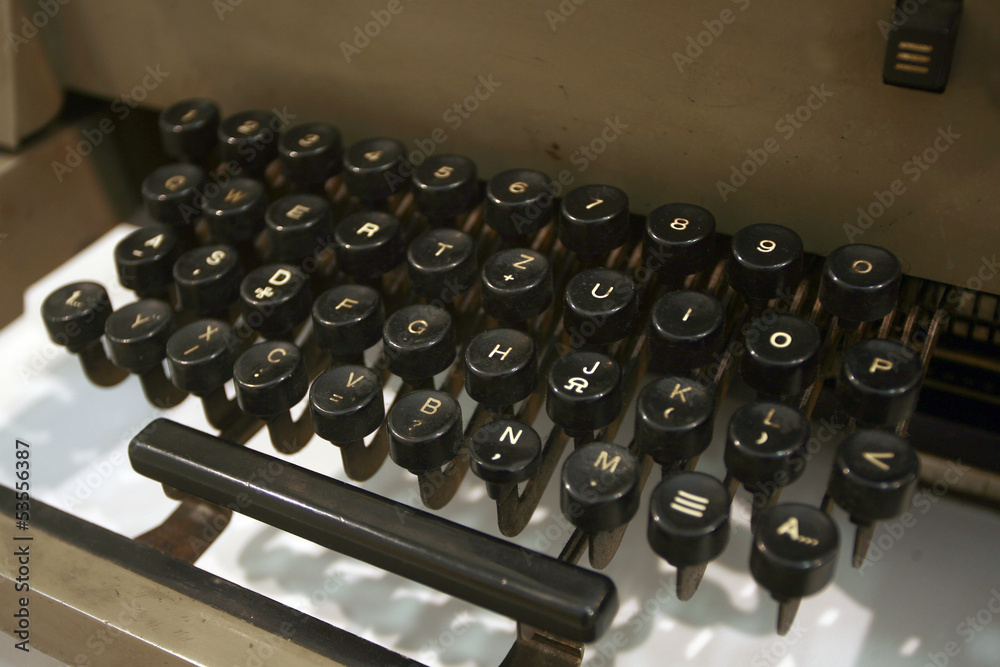 old typing machine has and letters old typing machine has and letters