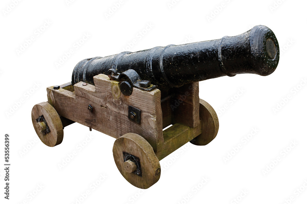 seige cannon isolated on white background seige cannon isolated on white background