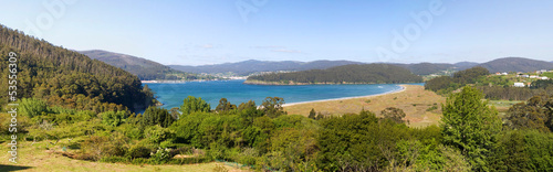 Panoramic landscape with beach in a sunny day