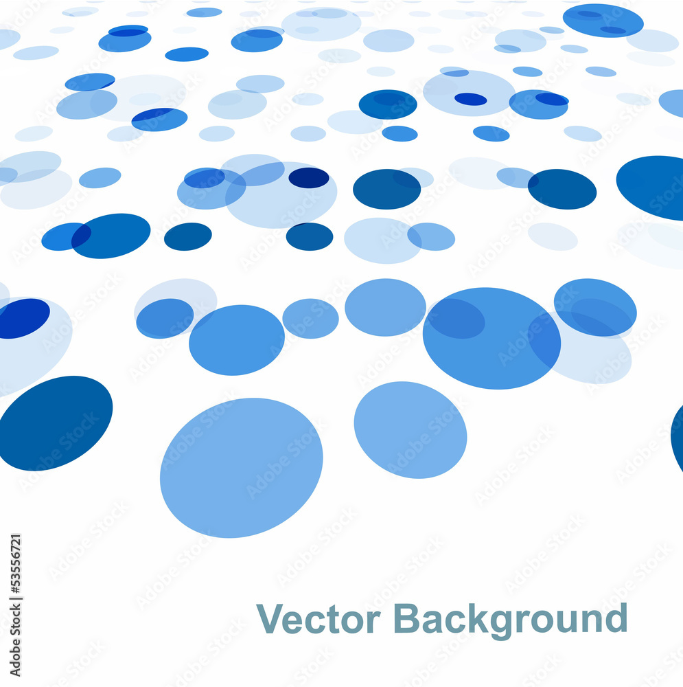 Obraz Abstract blue circle colorful background vector illustration