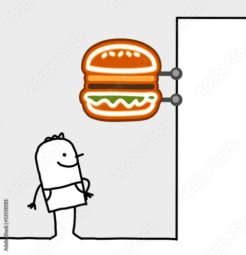 hamburger sign