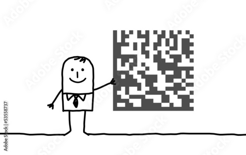 businessman & cryptogram 