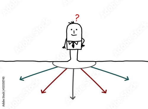 businessman & directions 