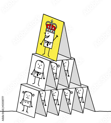 powerful king & cards pyramid 