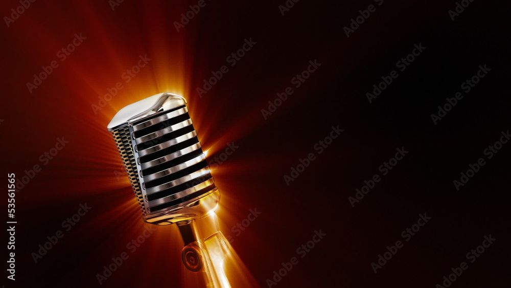 Retro microphone with shine