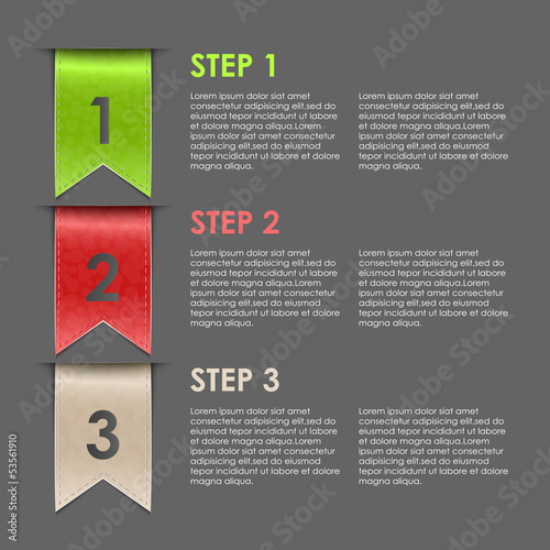 Bookmarks progress steps for tutorial