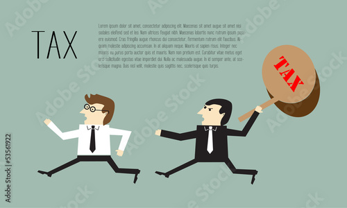 Businessman running tax evasion