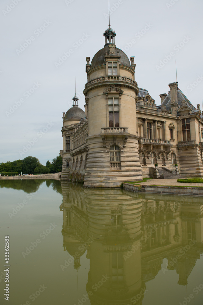 Castle of Chantilly in France - Rear View