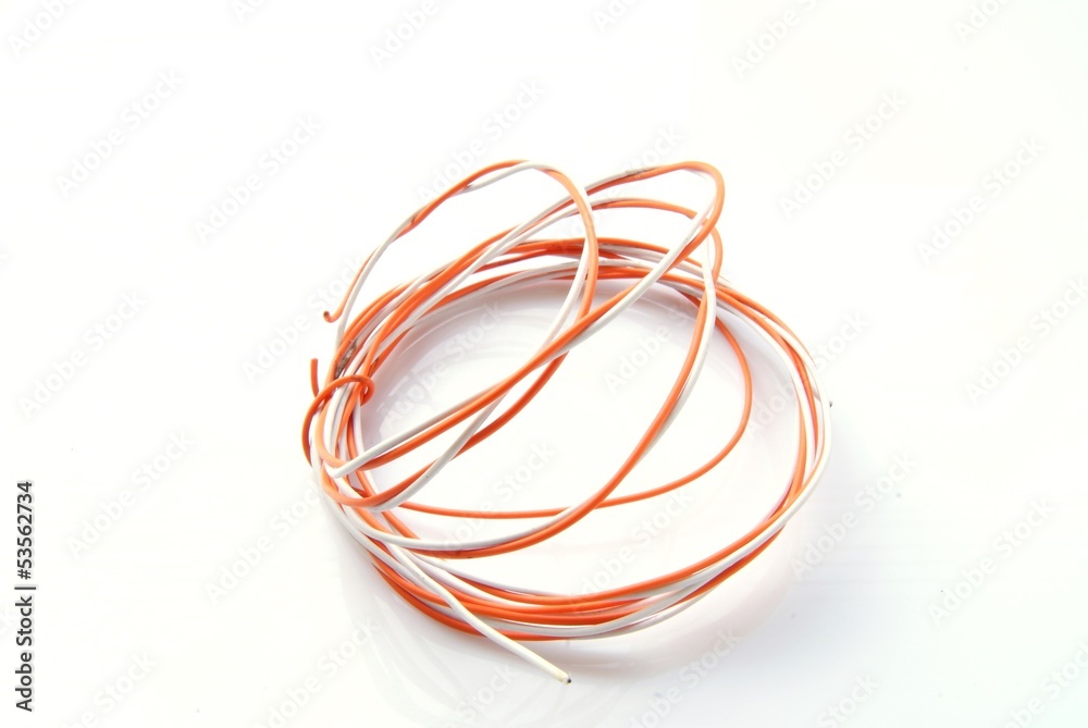 colored wire isolated on a white background colored wire isolated on a white background