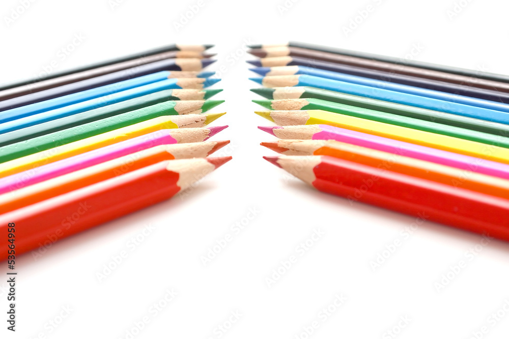 Fototapeta premium Abstract background with color pencils