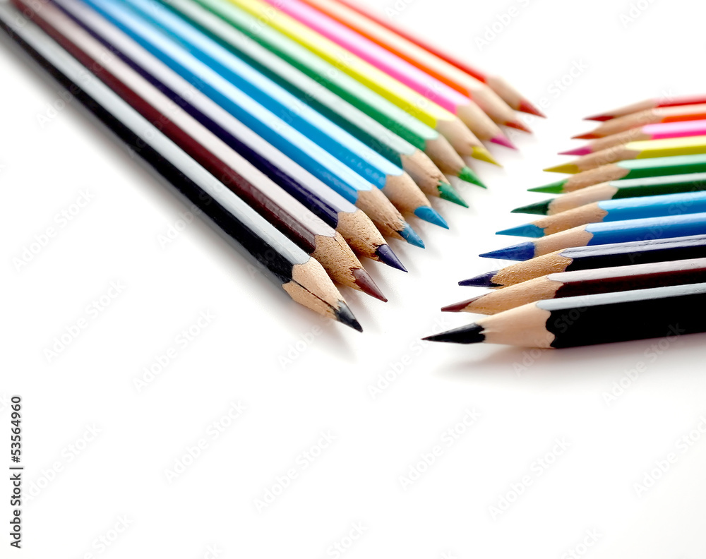 Fototapeta premium Abstract background with color pencils
