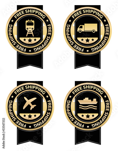 free shipping labels and banners