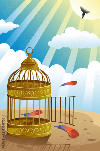 Let it go or freedom concept