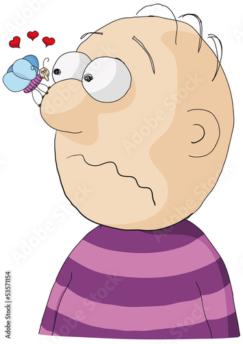 personaggio e farfalla