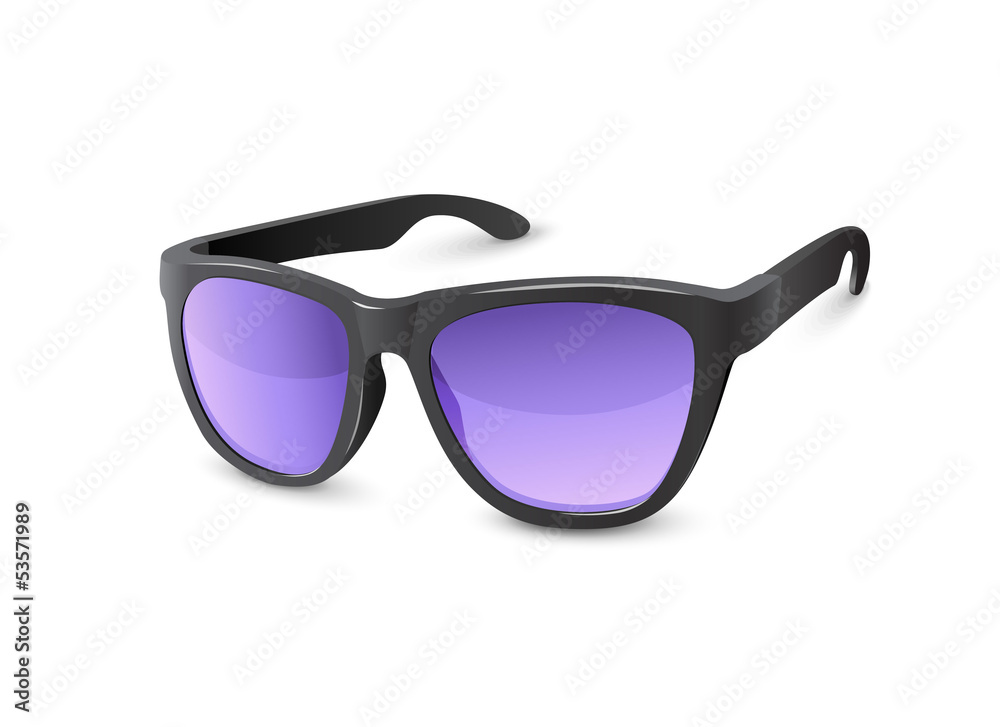 Stylish Black Sun Glasses With Violet Lenses Stylish Black Sun Glasses With Violet Lenses