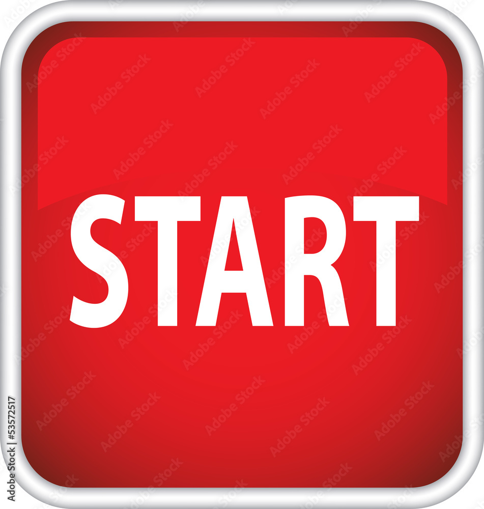 Красный знак с надписью START Красный знак с надписью START