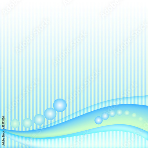 Stripped blue background with waves