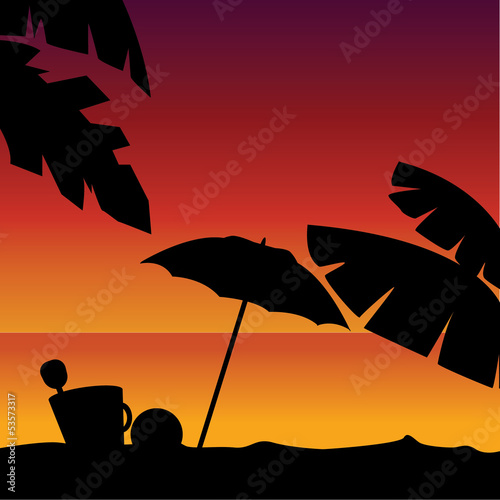 beach silhouette