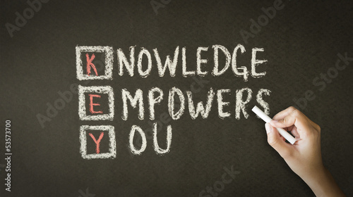 Knowledge Empowers You Chalk Illustration photo