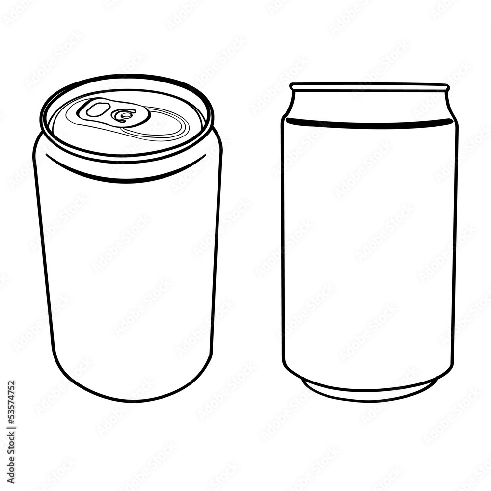 beverage can outline vector beverage can outline vector