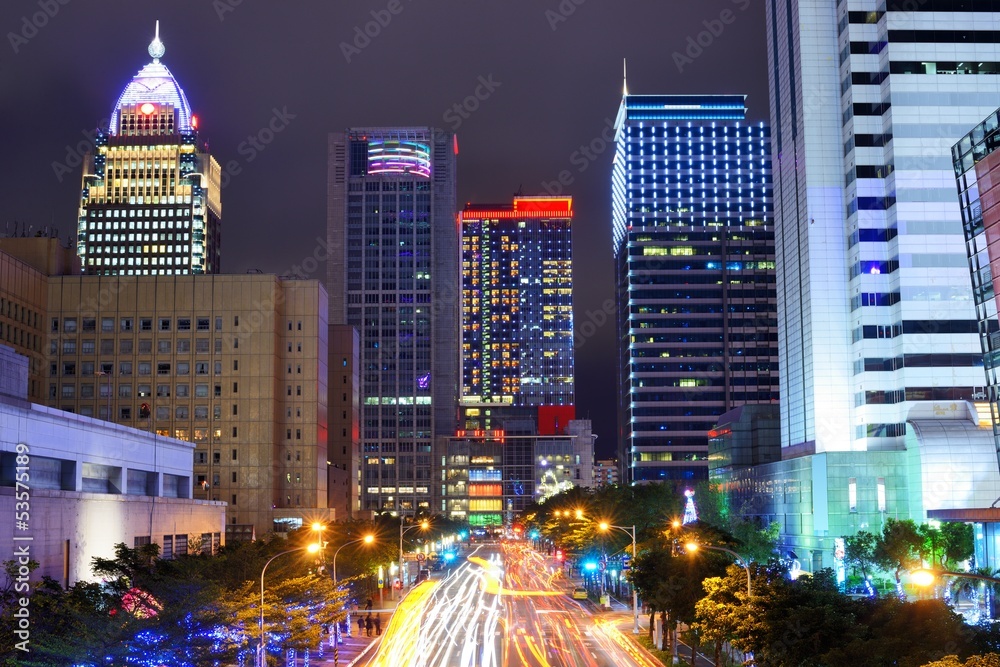 Taipei, Taiwan Cityscape in the Xinyi Financial District Taipei, Taiwan Cityscape in the Xinyi Financial District