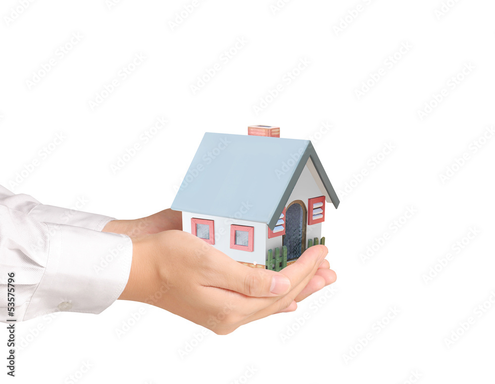 holding house representing home ownership holding house representing home ownership