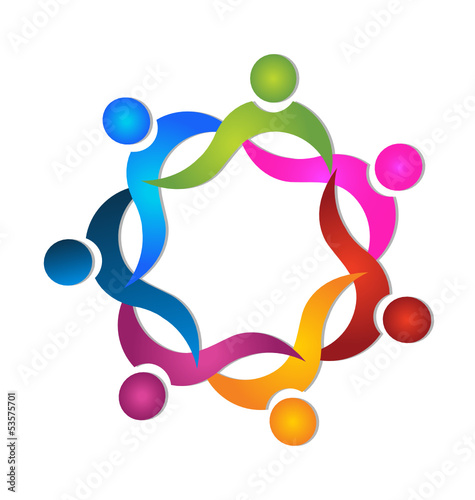 Teamwork swooshes logo