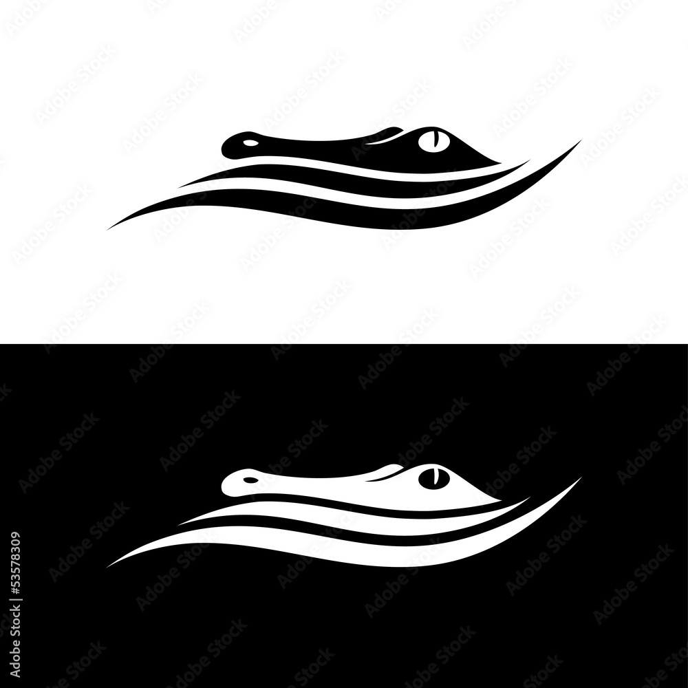 Naklejka premium Crocodile sign