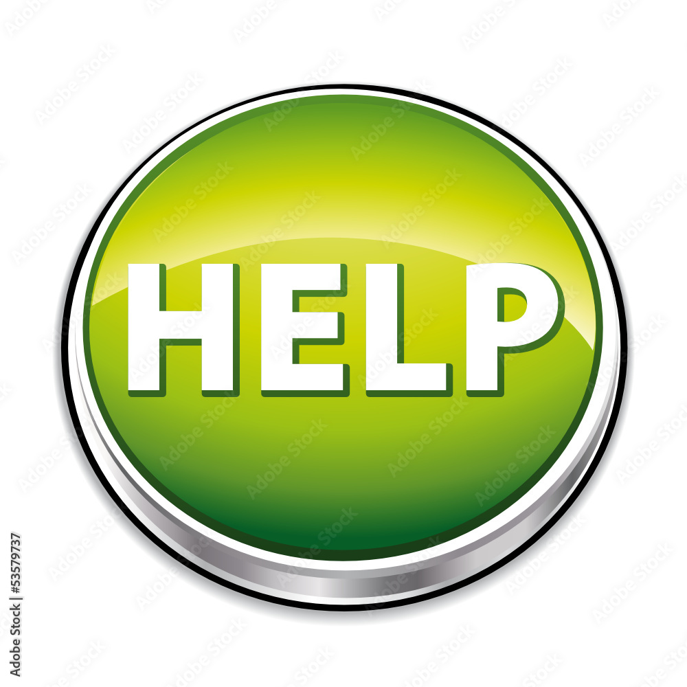 Green help icon button.