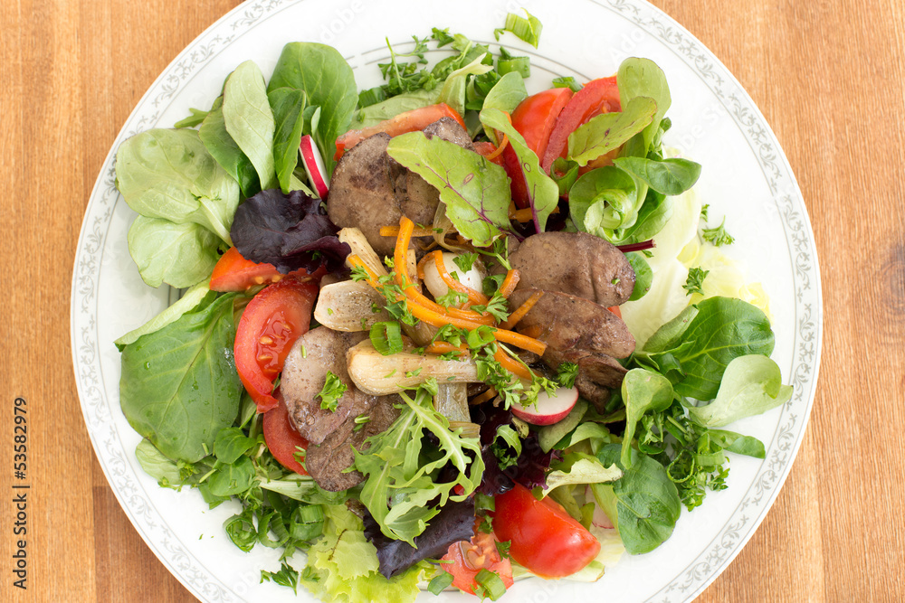 Gourmet salad with liver Gourmet salad with liver