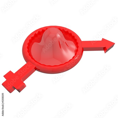 condom isolated on white