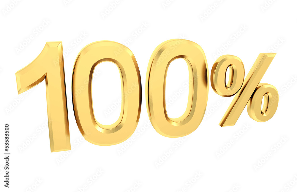 Gold percent isolated on white Gold percent isolated on white