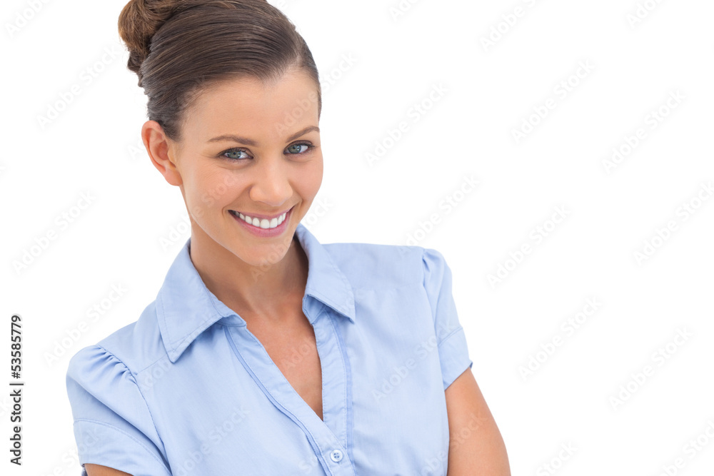 Smiling businesswoman looking at the camera Smiling businesswoman looking at the camera