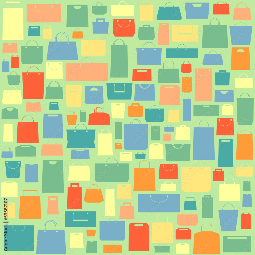 Sale background with shopping bags pattern. Sale background with shopping bags pattern.