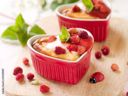 Cuadro en lienzo Cottage cheese souffle