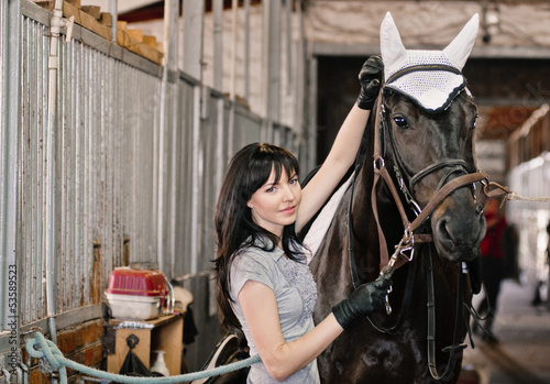 in the barn