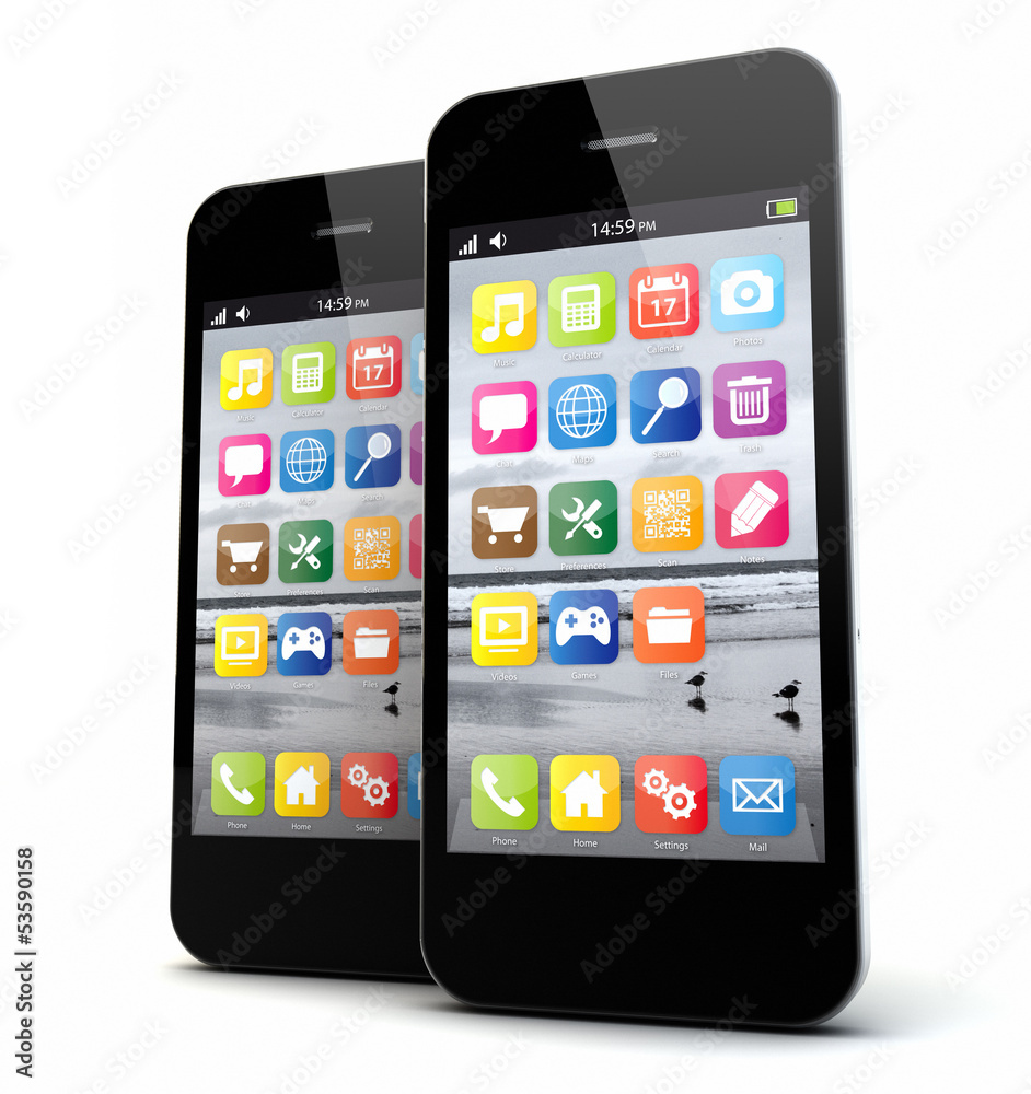 two smartphones two smartphones