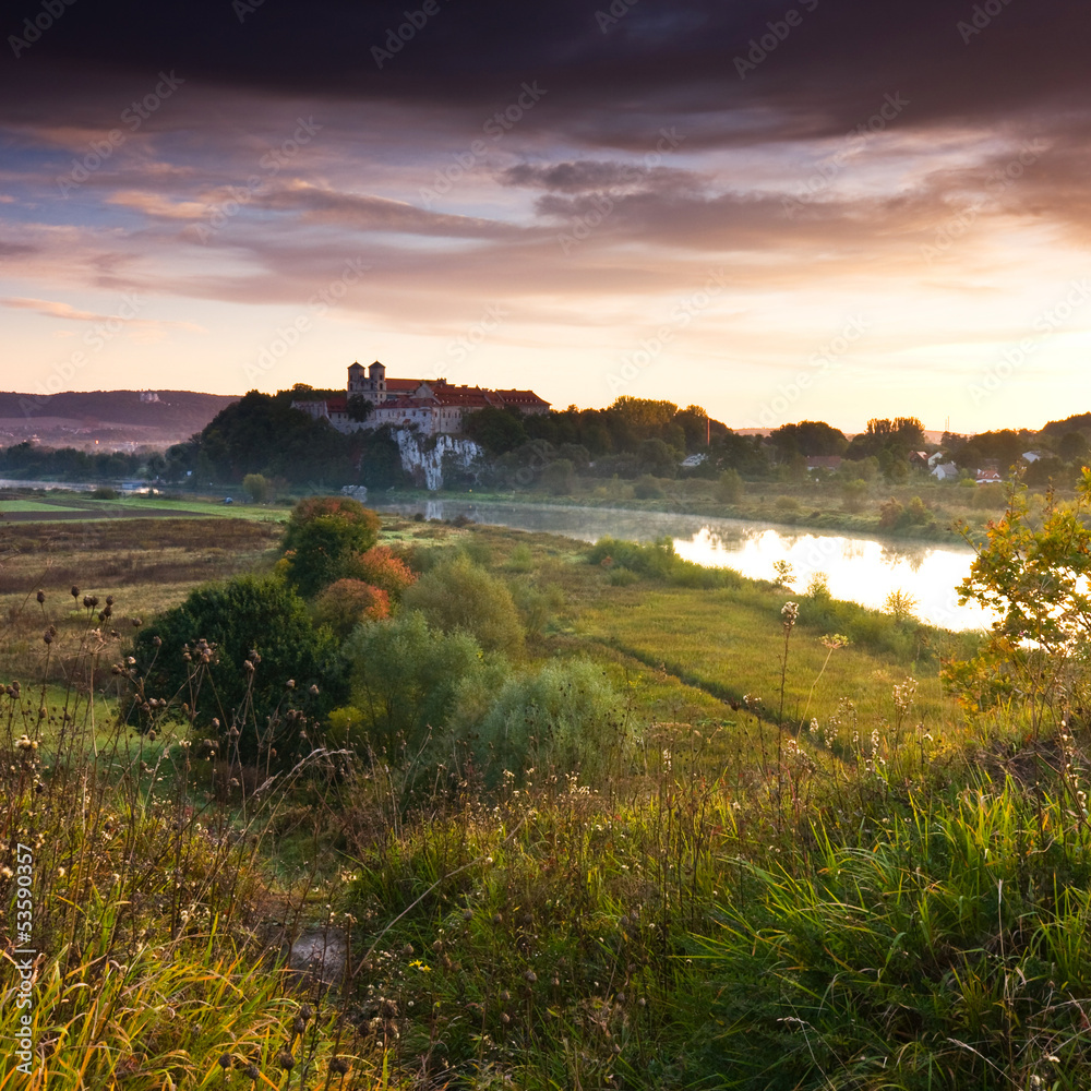 Obraz premium Benedictine abbey in Tyniec near Cracow, Poland