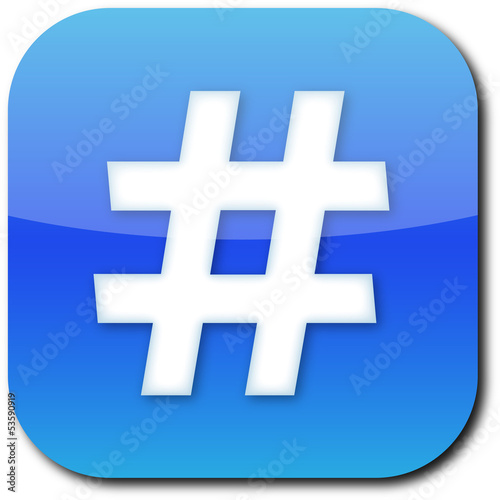 Bouton Hashtag