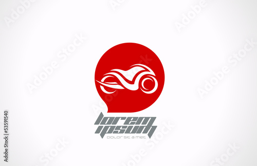 Logo motorcycle abstract. Motorbike vector design template.