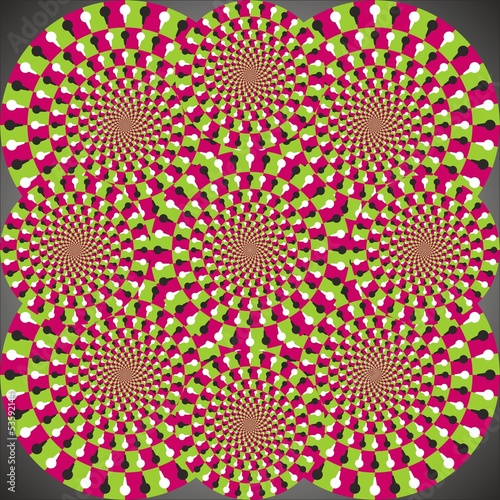 Optical illusion ellipse combination